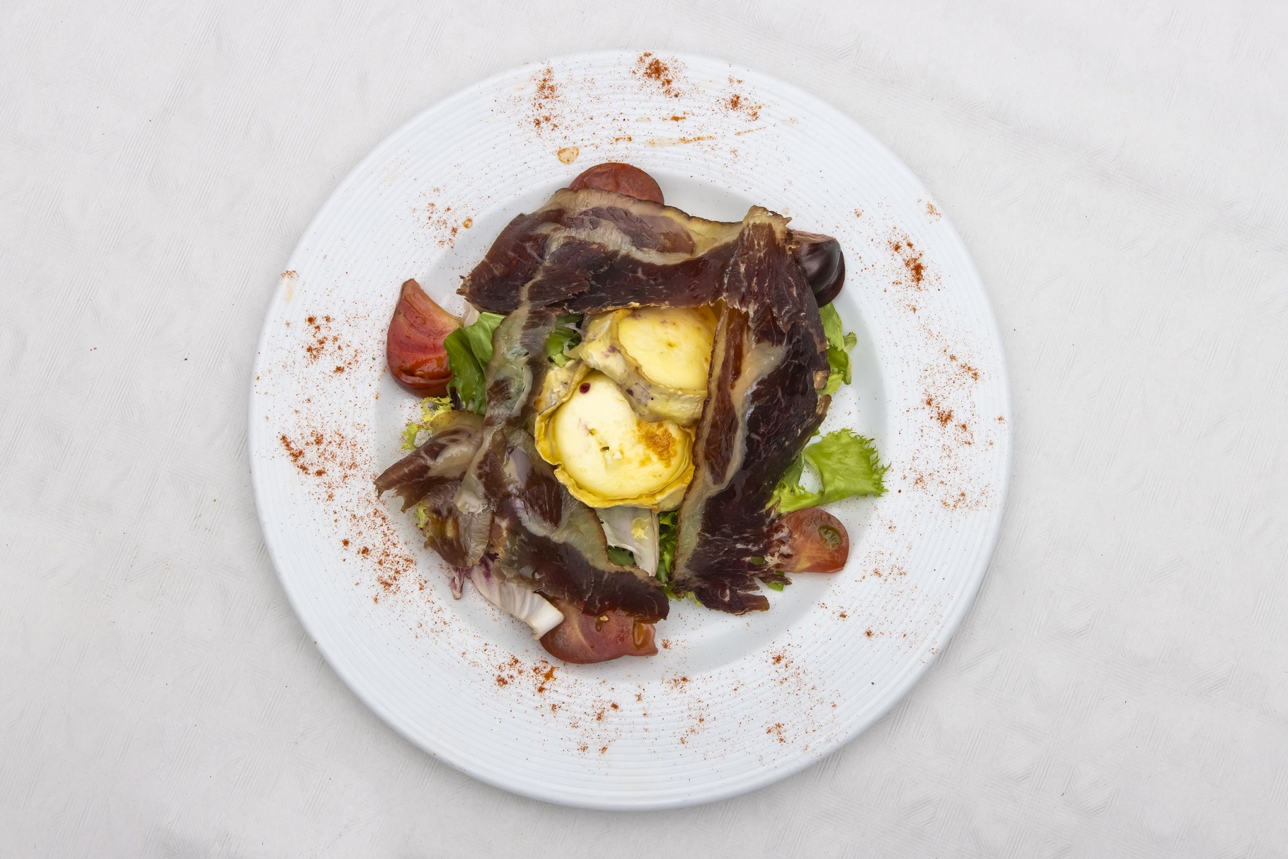 Ensalada de queso de cabra